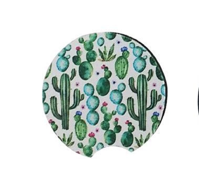 22 Colors Neoprene Drink Cactus Unicorn Flower Printed Coffee g Mats Soft Round Non-slip Coaster for Car Home Decoration Free shipping