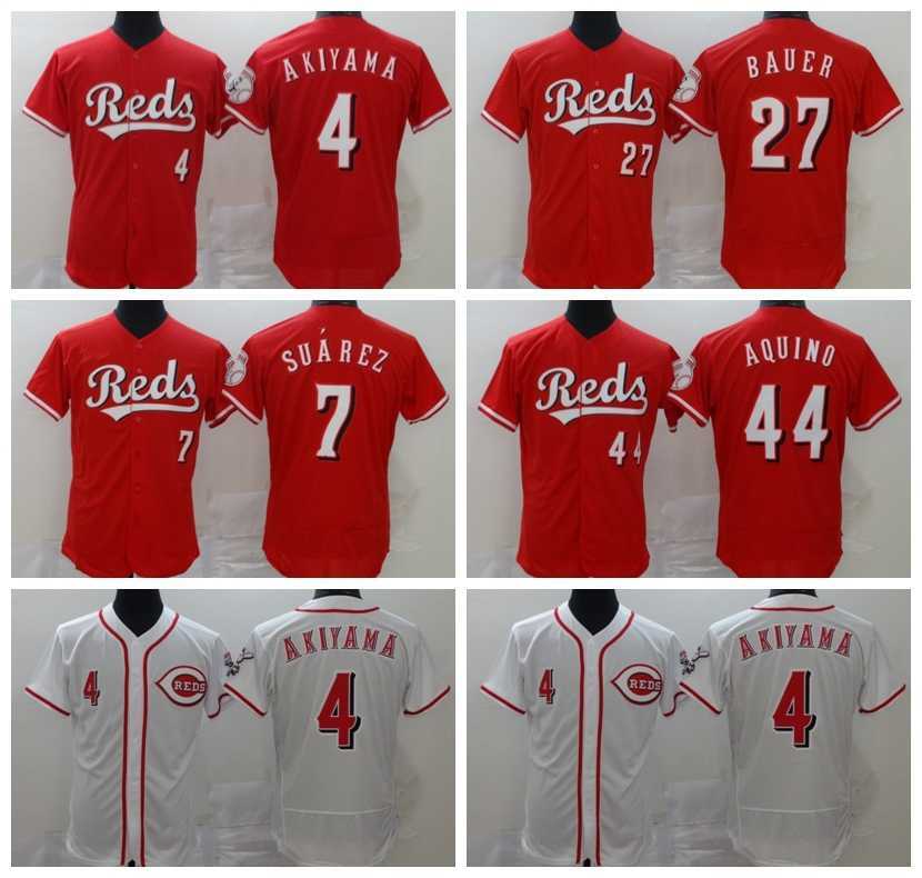 2020 Men Baseball 7 Eugenio Suarez Jersey 4 Shogo Akiyama 44 Aristides Aquino 27 Trevor Bauer Home Red Team White Stitched Flexbase, 4 red
2020 Men Baseball 7 Eugenio Suarez Jersey 4 Shogo Akiyama 44 Aristides Aquino 27 Trevor Bauer Home Red Team White Stitched Flexbase, 4 red