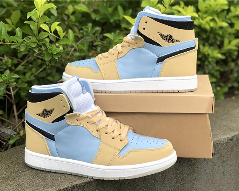 Sale Designer 1 High OG 1S Basketball Shoes Mens Womens sky blue Sand color chamois leather Black Toe Shattered Backboard outdoors sneakers
Sale Designer 1 High OG 1S Basketball Shoes Mens Womens sky blue Sand color chamois leather Black Toe Shattered Backboard outdoors sneakers
