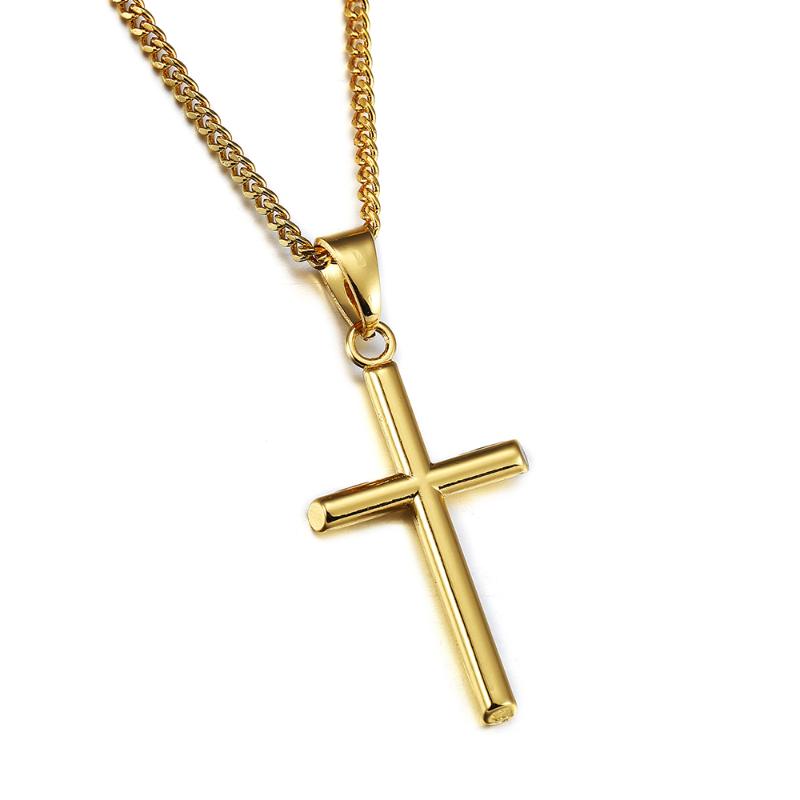 Pendant Necklaces Cross Necklace With 60cm Small Cuban Chain Gold Silver Color Mini Charm Fashion Jewelry For Men Women
Pendant Necklaces Cross Necklace With 60cm Small Cuban Chain Gold Silver Color Mini Charm Fashion Jewelry For Men Women