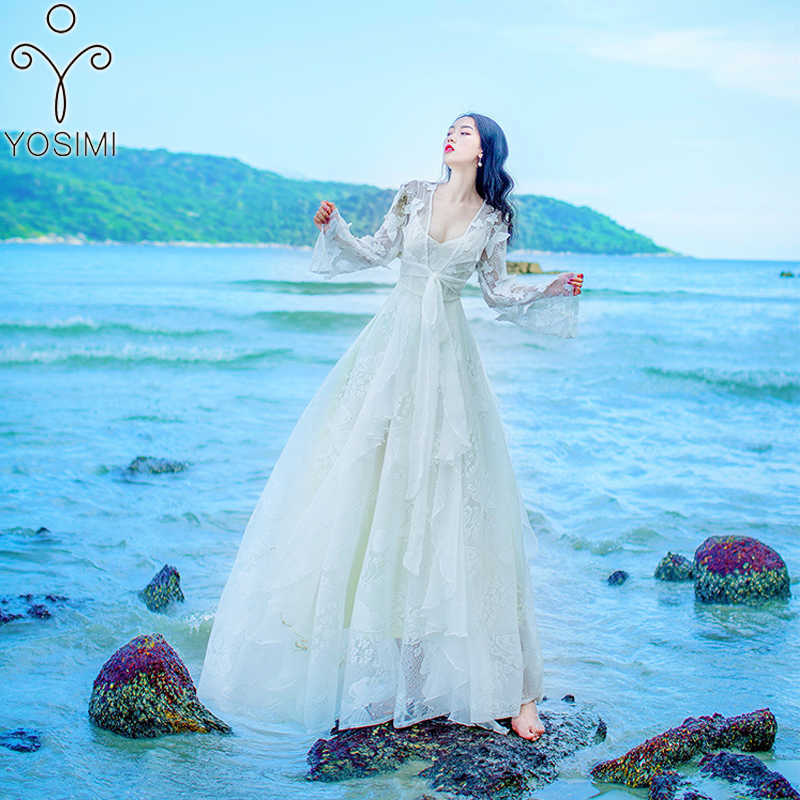 YOSIMI Long Women Dress Spring Evening Party Maxi Lace Two Pieces Fairy Butterfly 3D Embroidery Beige Elegant 210604, Pink
YOSIMI Long Women Dress Spring Evening Party Maxi Lace Two Pieces Fairy Butterfly 3D Embroidery Beige Elegant 210604, Pink