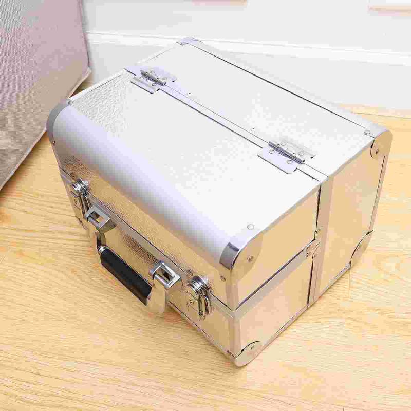 Storage Boxes & Bins Aluminum Alloy Cosmetic Box Professional Large Capacity Toiletry Portable Makeup Organizer Double Open Multilayer
Storage Boxes & Bins Aluminum Alloy Cosmetic Box Professional Large Capacity Toiletry Portable Makeup Organizer Double Open Multilayer