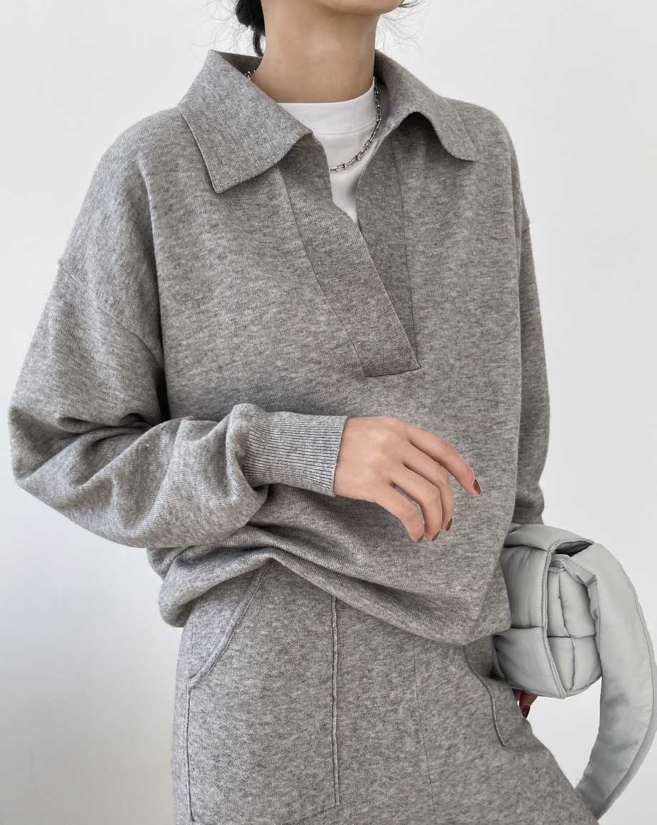 woman cashmere warm soft wool sweatshort from set loveMODA 210910
