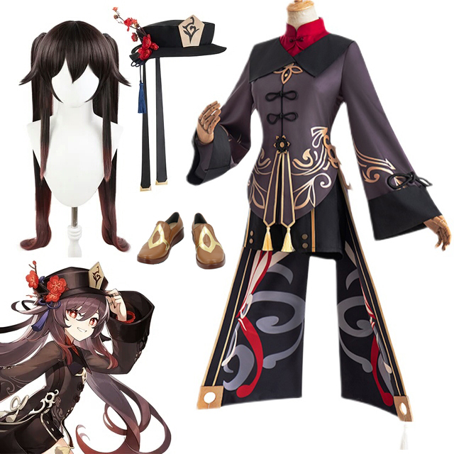 Genshin Impact Hu Tao Cosplay Costume Game Outfits Dress Halloween Carnival Women Girl Uniforms Wig Shoes
Genshin Impact Hu Tao Cosplay Costume Game Outfits Dress Halloween Carnival Women Girl Uniforms Wig Shoes
