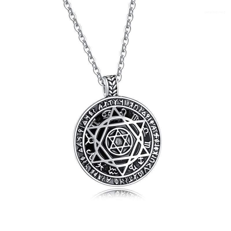 Chains Hemiston Titanium Steel Necklace European Retro Fashion Six Mang Star Pendant Round Brand Men's
Chains Hemiston Titanium Steel Necklace European Retro Fashion Six Mang Star Pendant Round Brand Men's