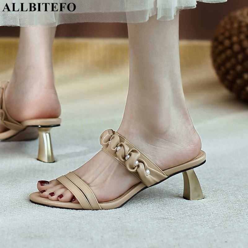 ALLBITEFO size 34-42 golden heel Fashion real genuine leather women slippers summer shoes sexy women heels sandals flip flops 210611, As picture
ALLBITEFO size 34-42 golden heel Fashion real genuine leather women slippers summer shoes sexy women heels sandals flip flops 210611, As picture