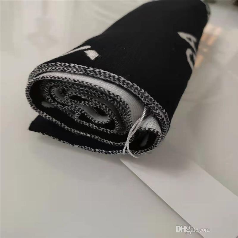 2020 Fashion Scarf For Men Letter Pattern Mans Wool Thick S…