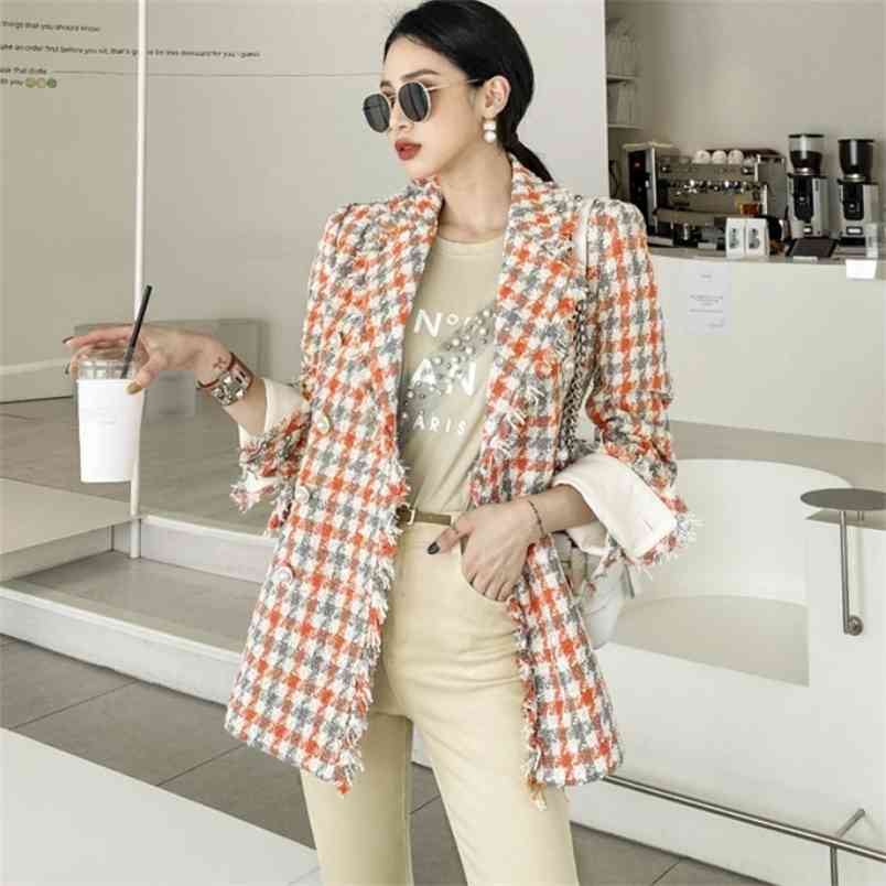 Korean Autumn Elegant Office Lady Fashion Winter Jackets Women Tassel Vintage Plaid Tweed Coat Clothes Mujer 210519, Photo color
Korean Autumn Elegant Office Lady Fashion Winter Jackets Women Tassel Vintage Plaid Tweed Coat Clothes Mujer 210519, Photo color
