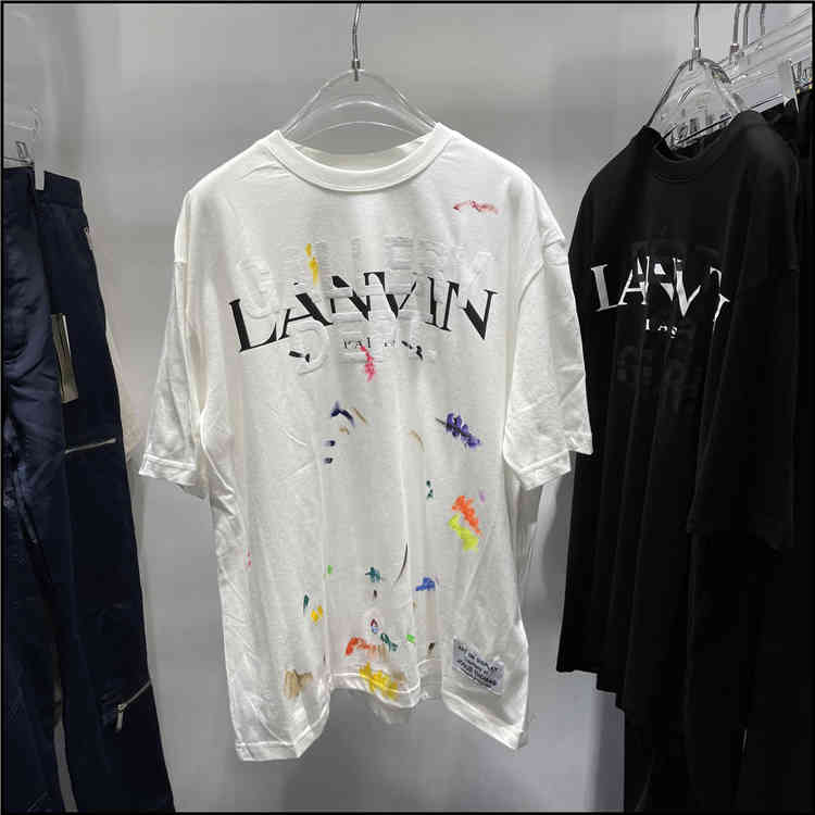 Ins star's same Galery dept co branded flash pink letter LAN co branded graffiti splash ink short sleeve T-shirt, White;black
Ins star's same Galery dept co branded flash pink letter LAN co branded graffiti splash ink short sleeve T-shirt, White;black