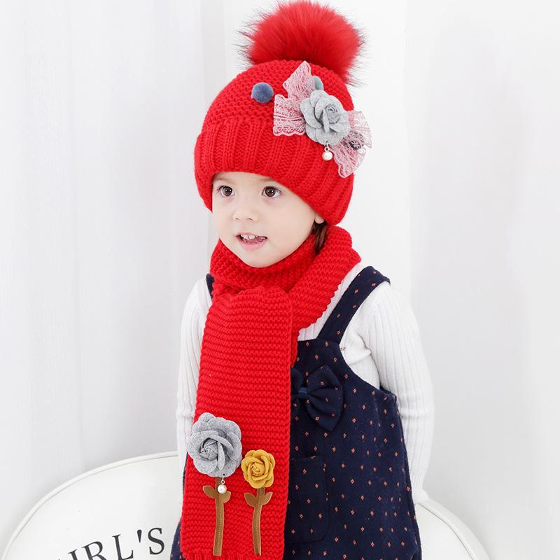 Caps & Hats Girls Winter Hat Scarf Set For Kids Flower Hailball Beanies And ScarvesChild Fur Pom Knit Cap Warm Bonnet 2 Pcs Suit, Yellow
Caps & Hats Girls Winter Hat Scarf Set For Kids Flower Hailball Beanies And ScarvesChild Fur Pom Knit Cap Warm Bonnet 2 Pcs Suit, Yellow