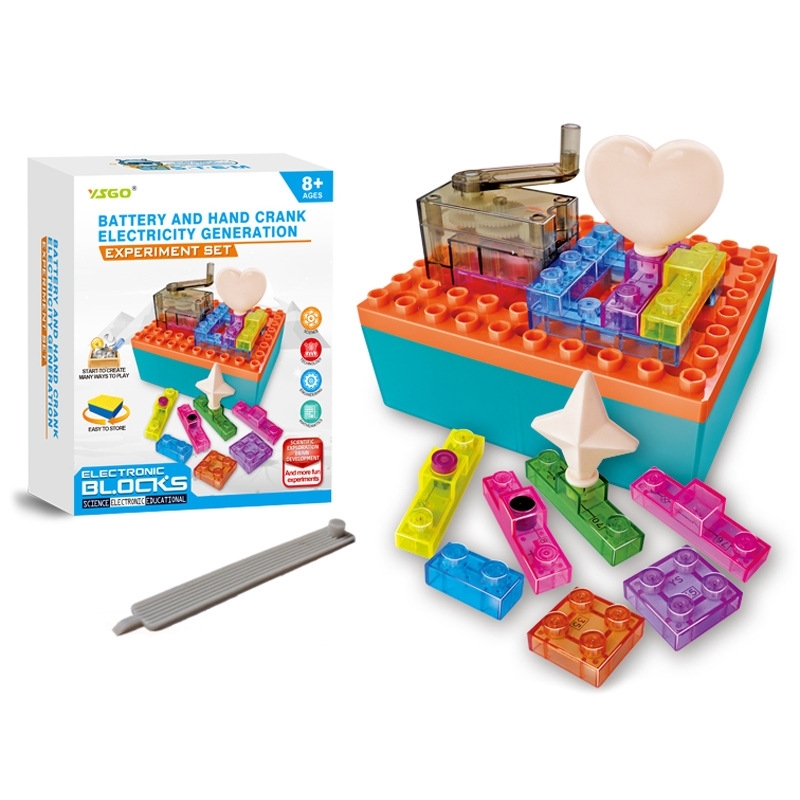 New battery hand-operated power generation lighting electric energy building block children's circuit splicing science and Education Physics
New battery hand-operated power generation lighting electric energy building block children's circuit splicing science and Education Physics