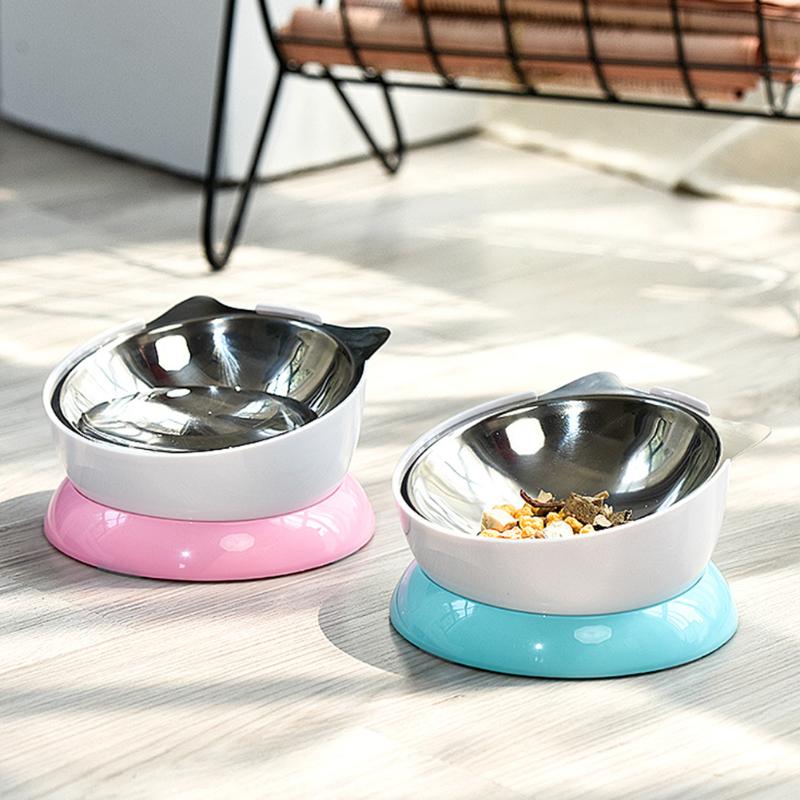 Cat Bowls & Feeders Dog Bowl Stainless Steel Food Water Pet Feeder 15 Degrees Tilted For Cats Small Dogs Supplies
Cat Bowls & Feeders Dog Bowl Stainless Steel Food Water Pet Feeder 15 Degrees Tilted For Cats Small Dogs Supplies