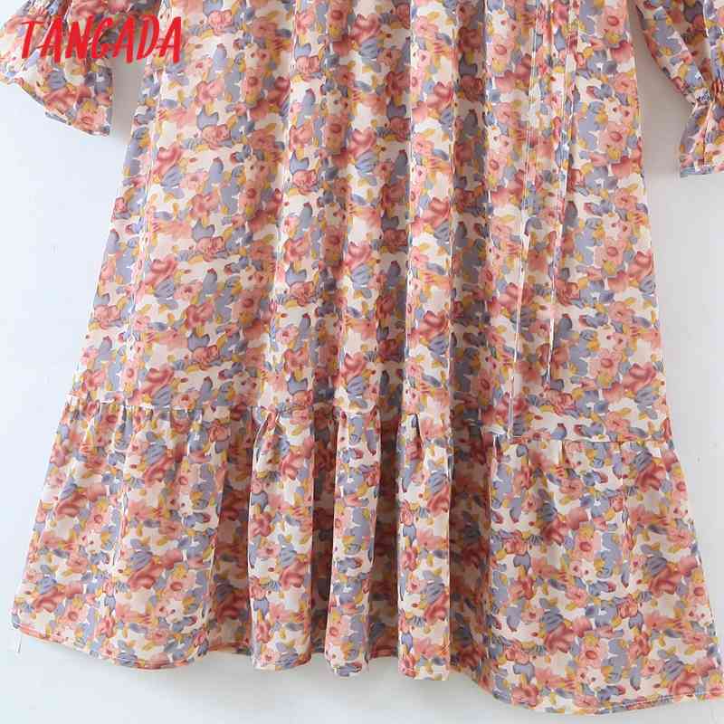 Fashion Women Flowers Print Corduroy Arrival Long Sleeve Ladies Mini Dress Vestidos SL539 210416