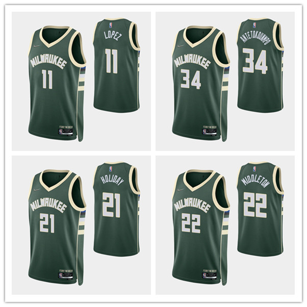 MilwaukeeBucksMEN Giannis Antetokounmpo Khris Middleton Brook Lopez Jrue Holiday 75th Anniversary Diamond basketball Jersey
MilwaukeeBucksMEN Giannis Antetokounmpo Khris Middleton Brook Lopez Jrue Holiday 75th Anniversary Diamond basketball Jersey