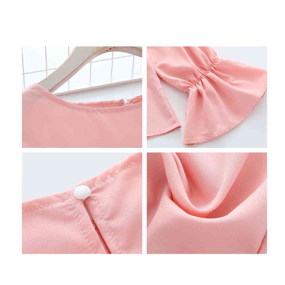 Pleated Lantern Sleeve O Neck Solid Women Shirts Fashion Flare Sleeves Hollow Out Casual Lady Blouses Women's Feminine Top 210428