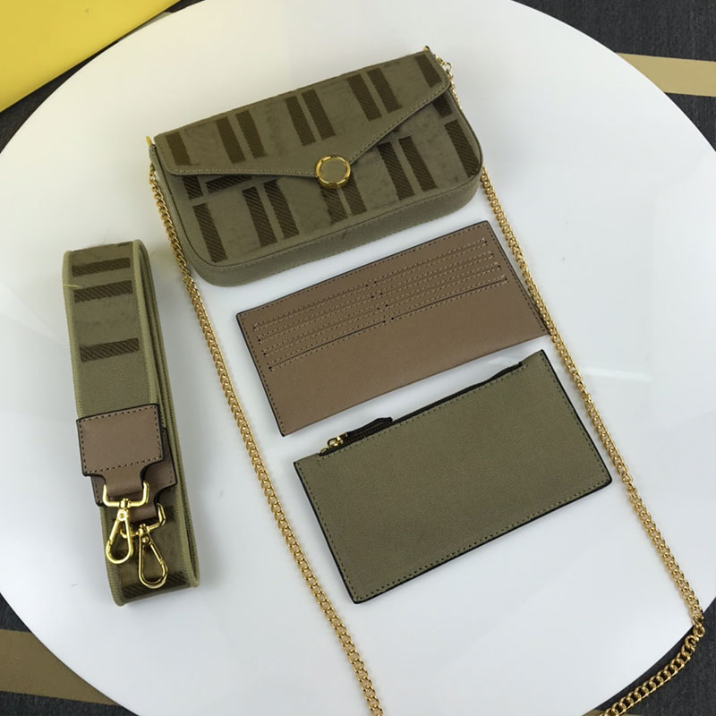 Women Fashion Crossbody Bag Clutch Bags 3psc Card Coin Purse Canvas Embroidered Wide Shoulder Strap Chain With F Letter Wallet
Women Fashion Crossbody Bag Clutch Bags 3psc Card Coin Purse Canvas Embroidered Wide Shoulder Strap Chain With F Letter Wallet