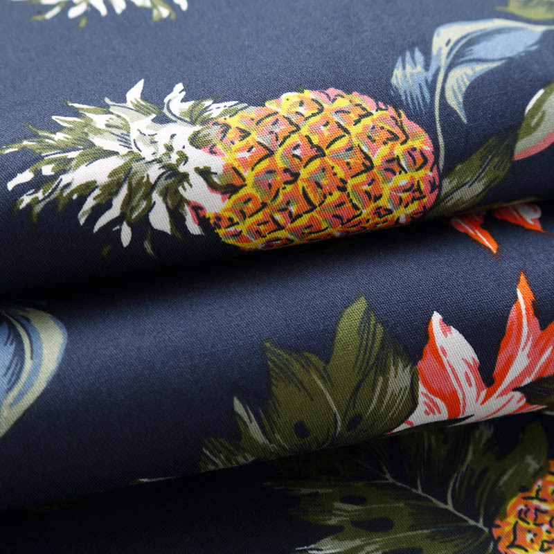 Autumn New Big Size Men Shirt Casual Cotton Long Sleeve Beach Pineapple Print Hawaiian Shirts 5XL 6XL 7XL 210412