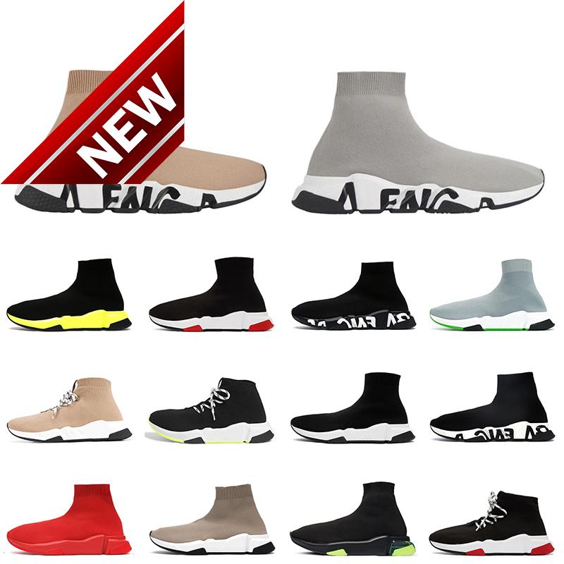 Top Fashion Graffiti Sock Shoes Women Mens Designer Sneakers Black White Beige Red Casual Trainers Lace Up Clear Sole Tripler Socks, B18 36-45
Top Fashion Graffiti Sock Shoes Women Mens Designer Sneakers Black White Beige Red Casual Trainers Lace Up Clear Sole Tripler Socks, B18 36-45