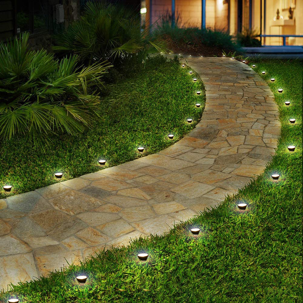 Outdoor Solar String Lights Waterproof Mini Ground Spike Light Pathway Scene layout LED Garden Lawn Spotlight