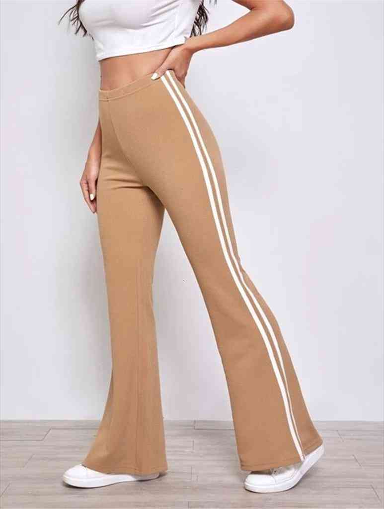 high waist baggy pants for women casual streetwear bottoms side stripe trousers flare ladies fashion y2k aesthetic clothing, Black;white
high waist baggy pants for women casual streetwear bottoms side stripe trousers flare ladies fashion y2k aesthetic clothing, Black;white