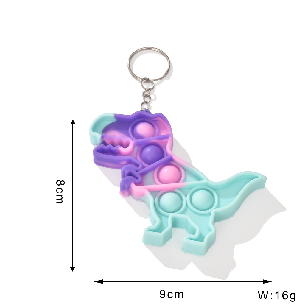 Pop Its Fidget Toys Simple Dimple Push Bubble Sensory Toy Key Rings New Colorful Squishy Anti Stress Children Adult Xmas Gifts Educational Decompressi