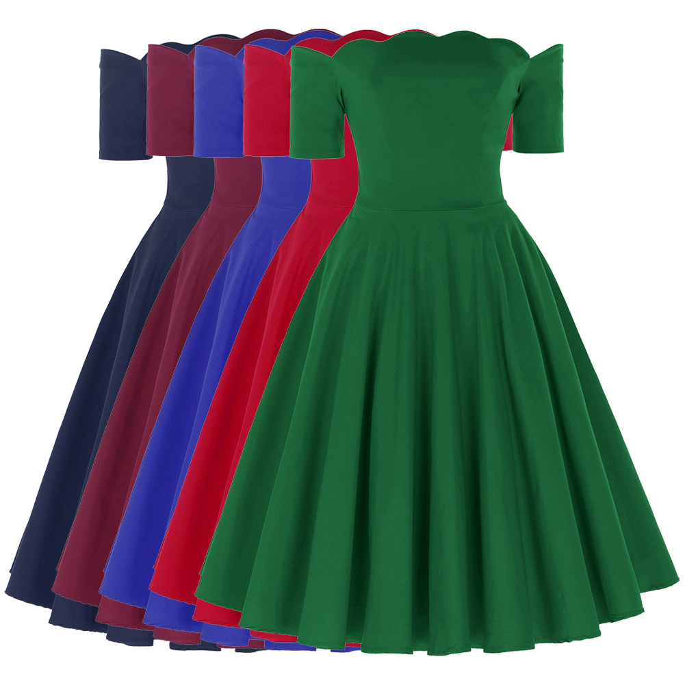 belle poque dress solid color short sleeve off shoulder flared a-line pleated evening party knee elegant dress women summer new, Black;gray
belle poque dress solid color short sleeve off shoulder flared a-line pleated evening party knee elegant dress women summer new, Black;gray