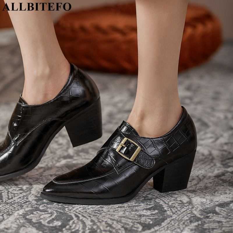 ALLBITEFO size 34-42 buckle design real genuine leather women heels shoes fashion leisure high heel shoes women's high heels 210611, As picture
ALLBITEFO size 34-42 buckle design real genuine leather women heels shoes fashion leisure high heel shoes women's high heels 210611, As picture