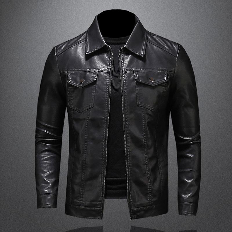 Men's Leather & Faux Winter Jacket Fashion For Motorcycle With Pockets And Zipper Eu Size Warm Windbreak, Black
Men's Leather & Faux Winter Jacket Fashion For Motorcycle With Pockets And Zipper Eu Size Warm Windbreak, Black