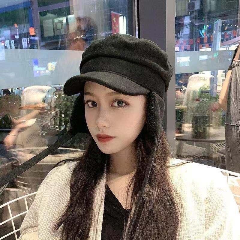 Berets Female Winter Korean Version Of The Solid Color Ear Protection Beret Outdoor Leisure All-match Literary Painter Hat Warm Cap, Black
Berets Female Winter Korean Version Of The Solid Color Ear Protection Beret Outdoor Leisure All-match Literary Painter Hat Warm Cap, Black