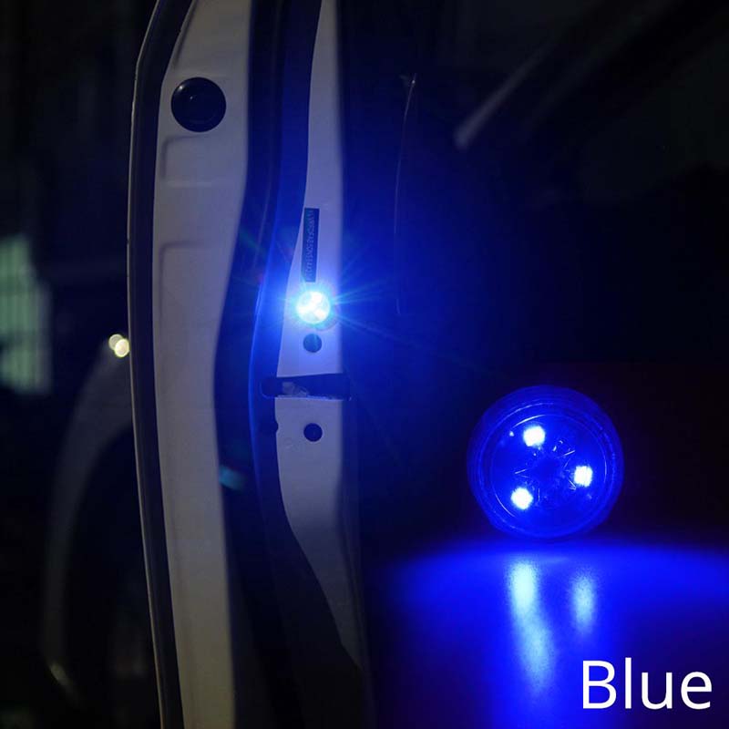 Car Door Light LED Warning Lights Anti-Collision Lamp Flash Lamps Red Wireless Alarm Bulb Strobe Turn Signal Parking Bulbs