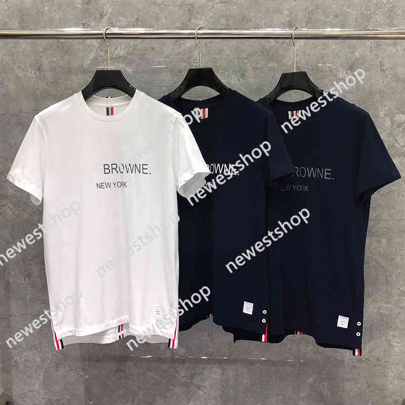 Tb Thom T-shirt Summer Fashion Brand Clothig O-neck Collar Letter and Striped Patchwork Short-sleeved Sweatshirt, White
Tb Thom T-shirt Summer Fashion Brand Clothig O-neck Collar Letter and Striped Patchwork Short-sleeved Sweatshirt, White