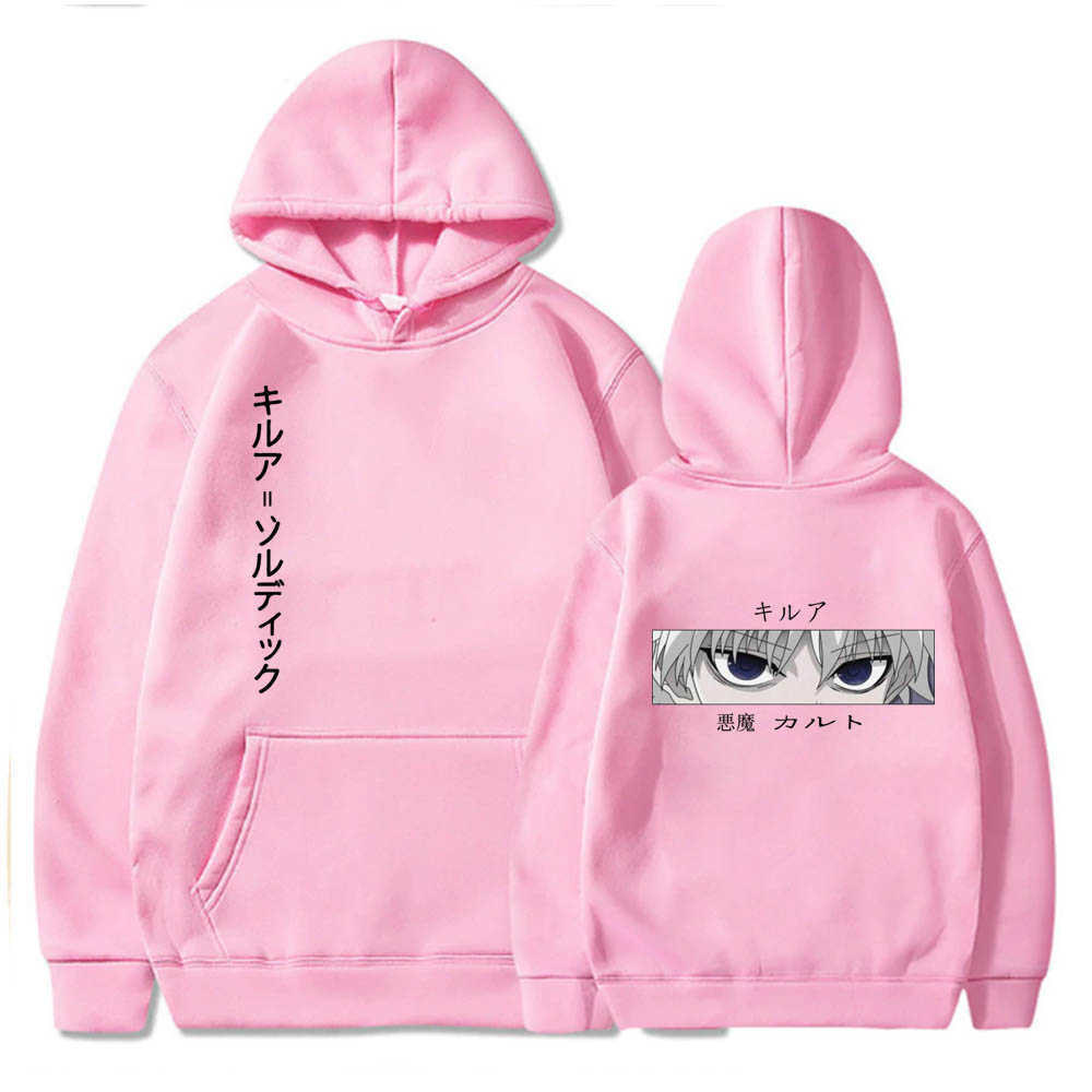 Kawaii Hunter X Hunter Hoodies Men Women Long Sleeve Sweatshirt Killua Zoldyck Devil Eye Anime Manga Hoodies Y0804