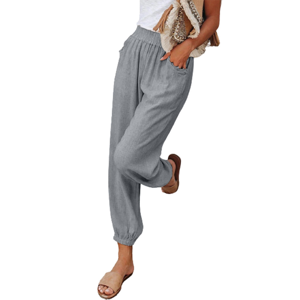 Sweatpants Women Baggy Gray Sports Pants Joggers Pencil Oversized Streetwear Elastic High Waisted Trousers Ladies Thin 210522