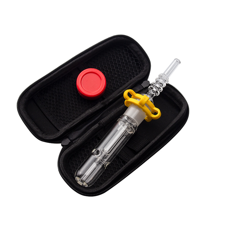 Glass313 CSYC NC007 Glass Pipe Zipper Case 10mm 14mm 19mm Quartz Nail Keck Clip Oil Rigs Dab Bongs Smoking Pipes