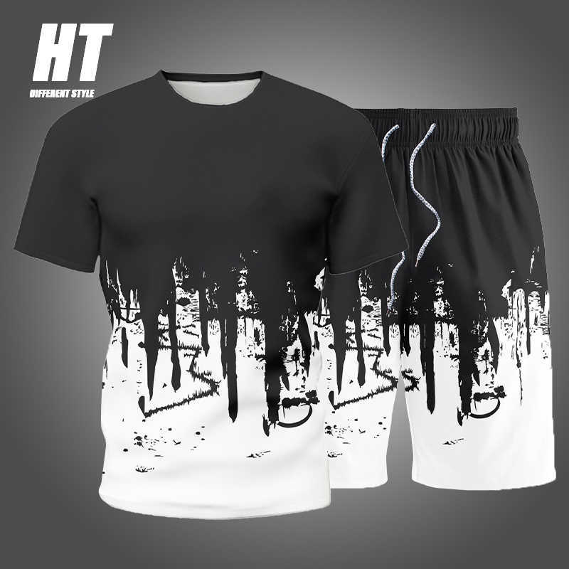 Tracksuit Men Sets Summer Men's Sportswear Short Sleeve T Shirts+2 Piece Beach Shorts Casual Fashion Gym Jogging Male Sportsuits 210603, Jw569white
Tracksuit Men Sets Summer Men's Sportswear Short Sleeve T Shirts+2 Piece Beach Shorts Casual Fashion Gym Jogging Male Sportsuits 210603, Jw569white