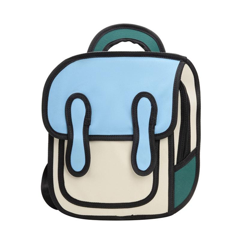 School Bags Children 2D Drawing Backpack Cartoon Bag Kindergarten, Green
School Bags Children 2D Drawing Backpack Cartoon Bag Kindergarten, Green