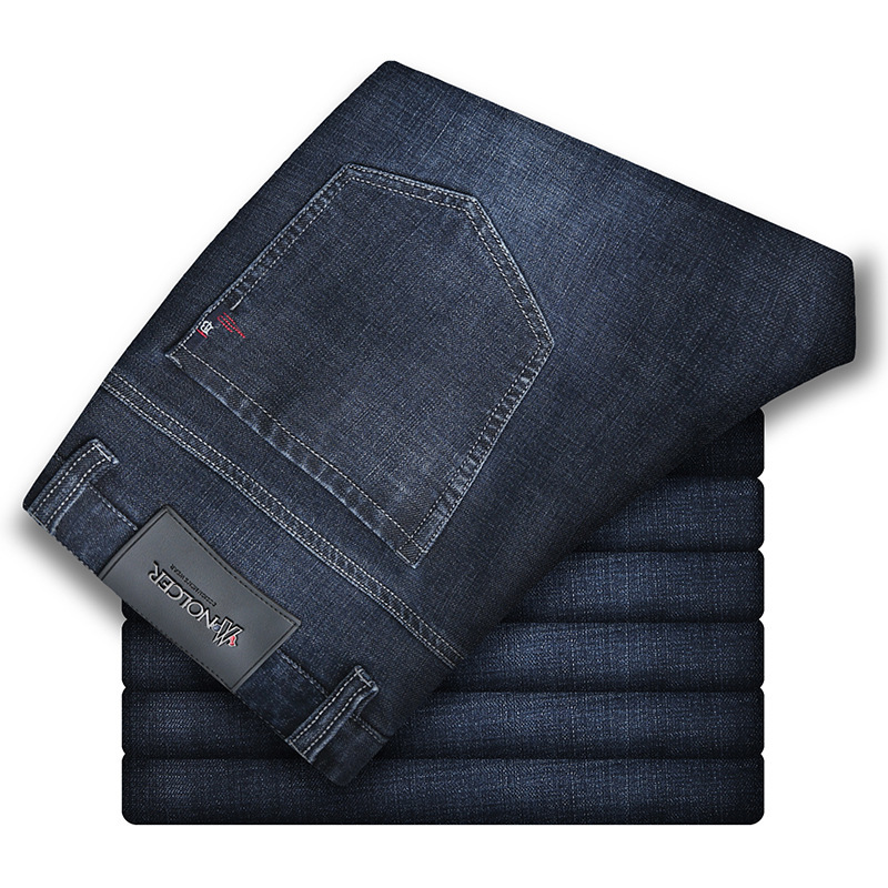 Tall Men Jean Straight Leg Fit High Waist Long Gown Pants Plus Size Large Denim Trouser Male Big Tall Mens Clothing 210518