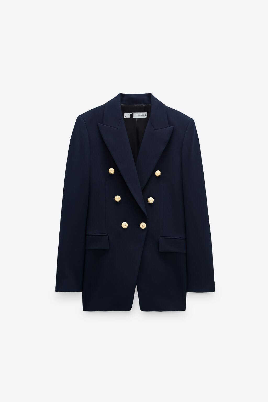 Style Women's Metal Button Casual Solid Double Breasted Full Suit Jacket Blazer Women 210615