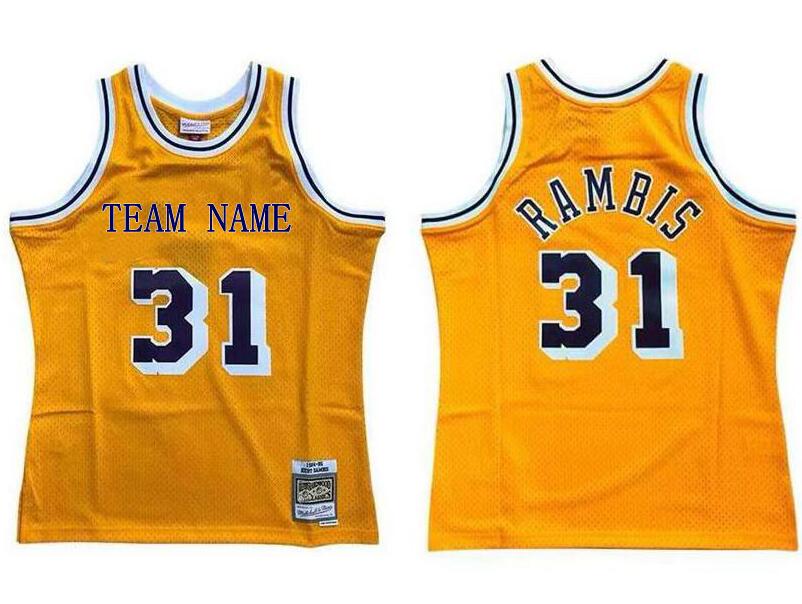 Custom S-6XL Men women youth stitched basketball jerseys 31 Kurt Rambis jersey yellow purple Mitchell & Ness 1984-85 Hardwoods Classics retro wear
Custom S-6XL Men women youth stitched basketball jerseys 31 Kurt Rambis jersey yellow purple Mitchell & Ness 1984-85 Hardwoods Classics retro wear