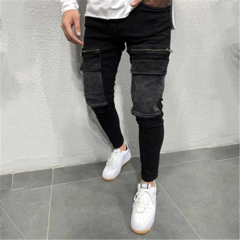Men Zipper Skinny Jeans Fashion Trend Big Pocket Zipper High Street Denim Pencil Pants Designer Spring Male Skateboard Casual Slim Trousers, Black
Men Zipper Skinny Jeans Fashion Trend Big Pocket Zipper High Street Denim Pencil Pants Designer Spring Male Skateboard Casual Slim Trousers, Black