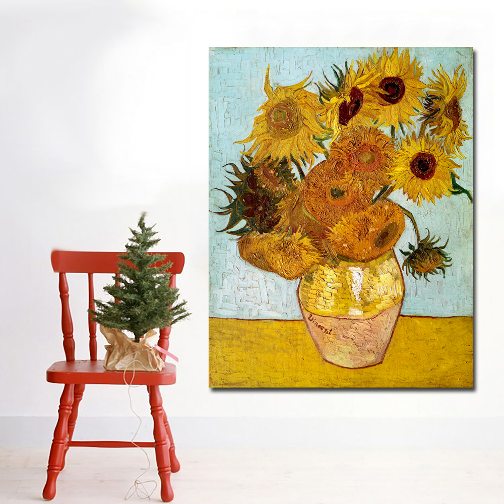 Vincent Van Gogh Sunflowers Vases Still Life Art Poster Home Decor printed cavcas Painting Unframed