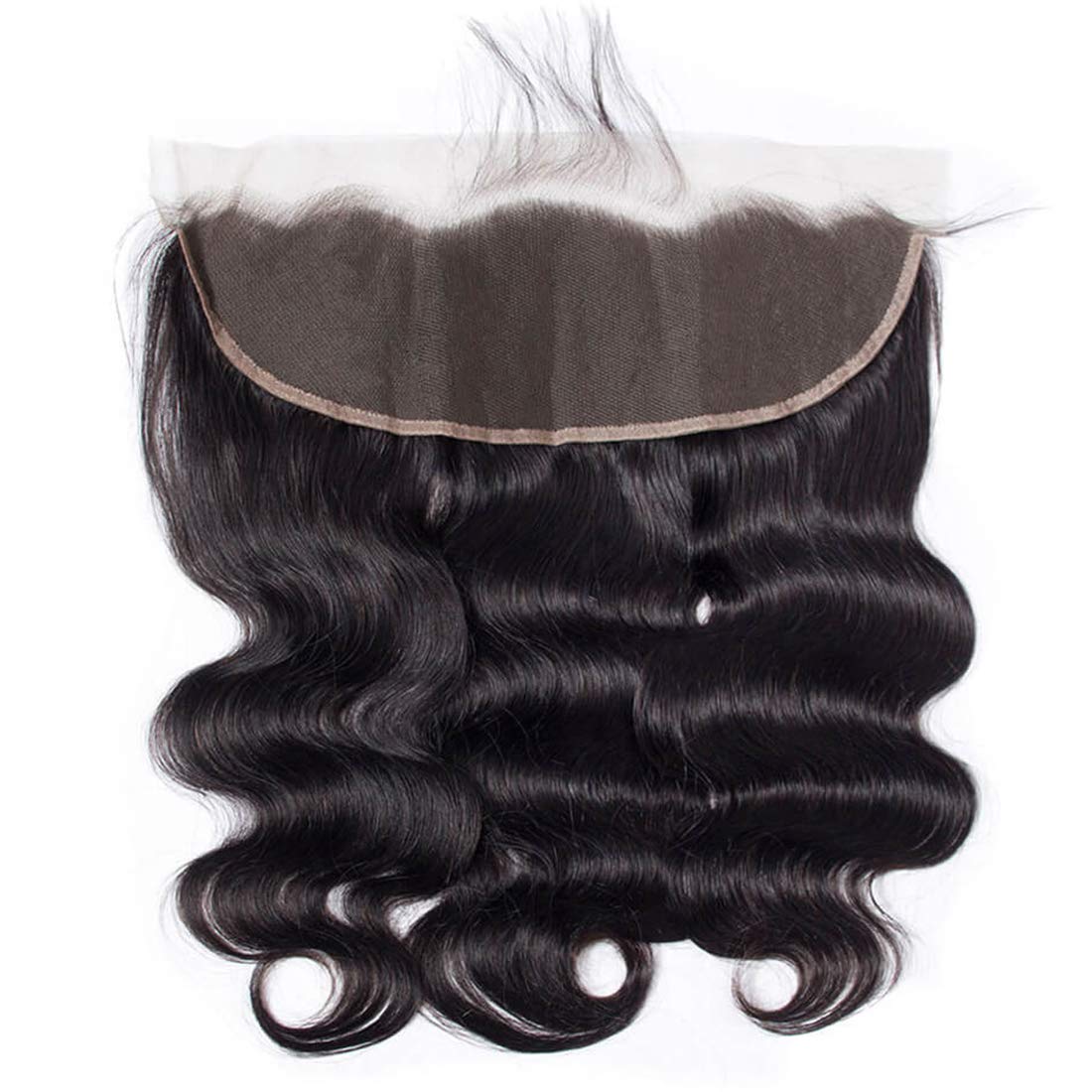 Brazilian Body Wave Human Virgin Hair Weaves with 13x4 Lace Frontal Full Head Natural Color