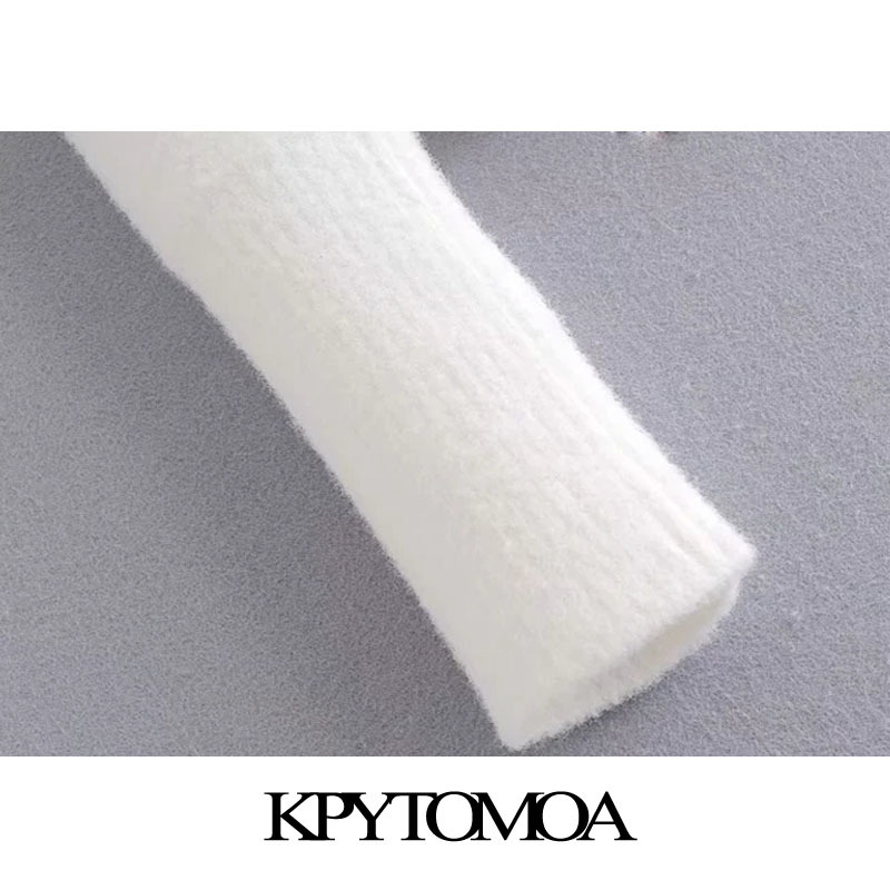 Women Fashion Soft-feel Cropped Knitted Cardigan Sweater Long Sleeve Buttons Female Outerwear Chic Tops 210420