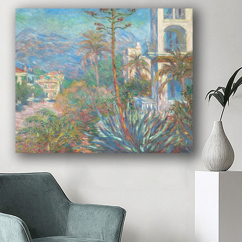 Vintage Monet Oil Painting Hanging Art Poster Sea Field Landscape Wall Print Canvas Chic Mural Drawing Ornament Home Decor