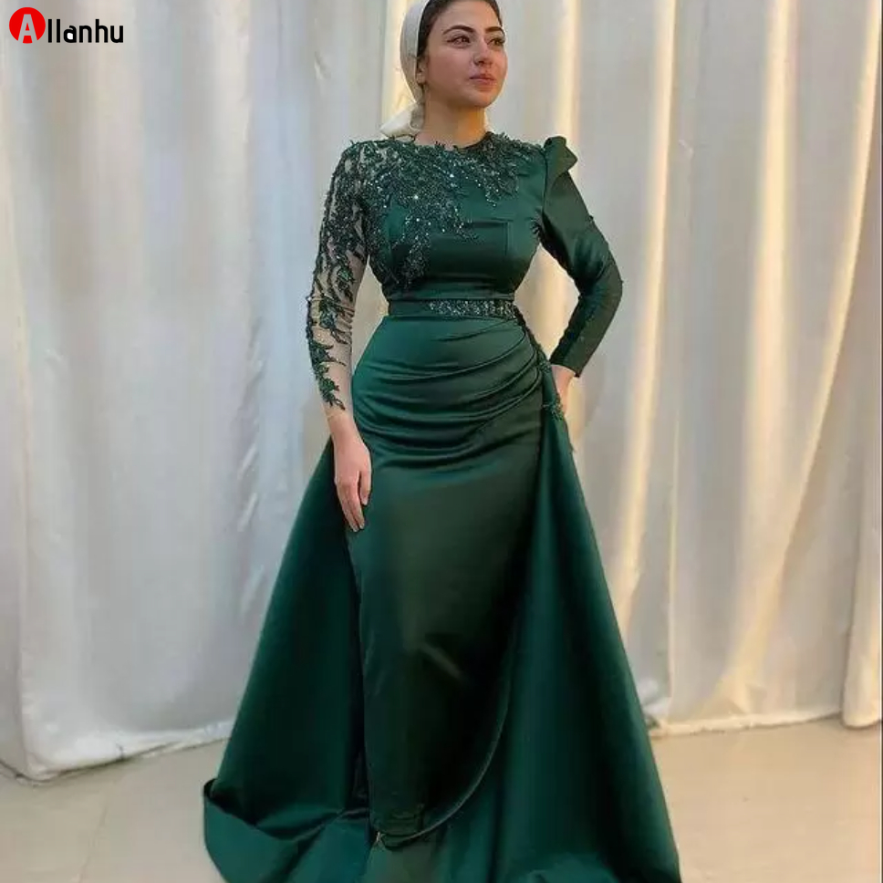 2022 Hunter Green Muslim Evening Dresses with Detachabel Train Real Picture Long Sleeve Aso Ebi African Beaded Stain Kaftan Prom Gowns WJY591, Lilac
2022 Hunter Green Muslim Evening Dresses with Detachabel Train Real Picture Long Sleeve Aso Ebi African Beaded Stain Kaftan Prom Gowns WJY591, Lilac