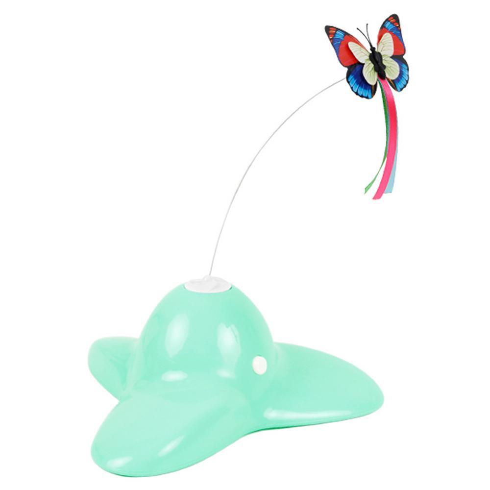 Electric rotating colorful butterfly dog trainning funny cat toys pet birds toy cat kitten dog cat scratch