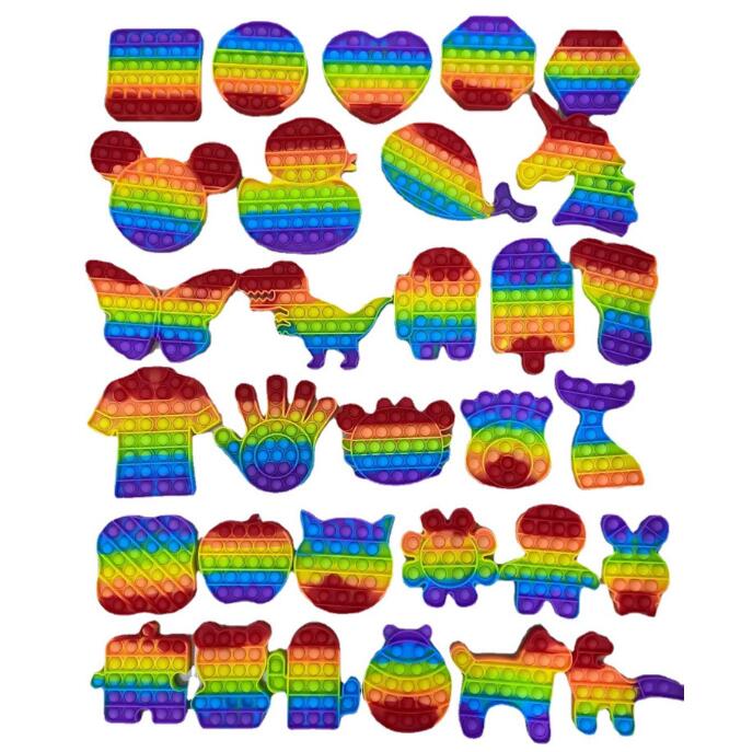 Push Pop Fidget Toy Rainbow Press Bubble Sensory Novelty Games Autism Special Needs Stress Reliever It Squeeze Gift for Kids Family
Push Pop Fidget Toy Rainbow Press Bubble Sensory Novelty Games Autism Special Needs Stress Reliever It Squeeze Gift for Kids Family