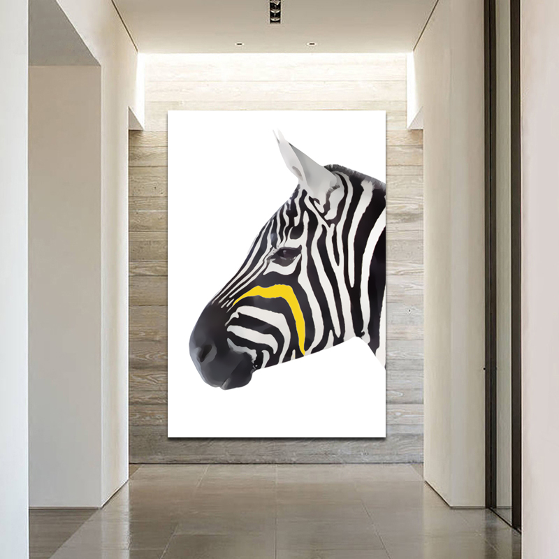 Black and White Zebra Canvas Art Prints Posters Animal Pictures Wall Art Painting Home Decoration For Living Room
