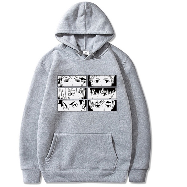 Men Women hoodie Kawaii Haikyuu sweatshirt long sleeve Anime Manga pullover tops Y0809