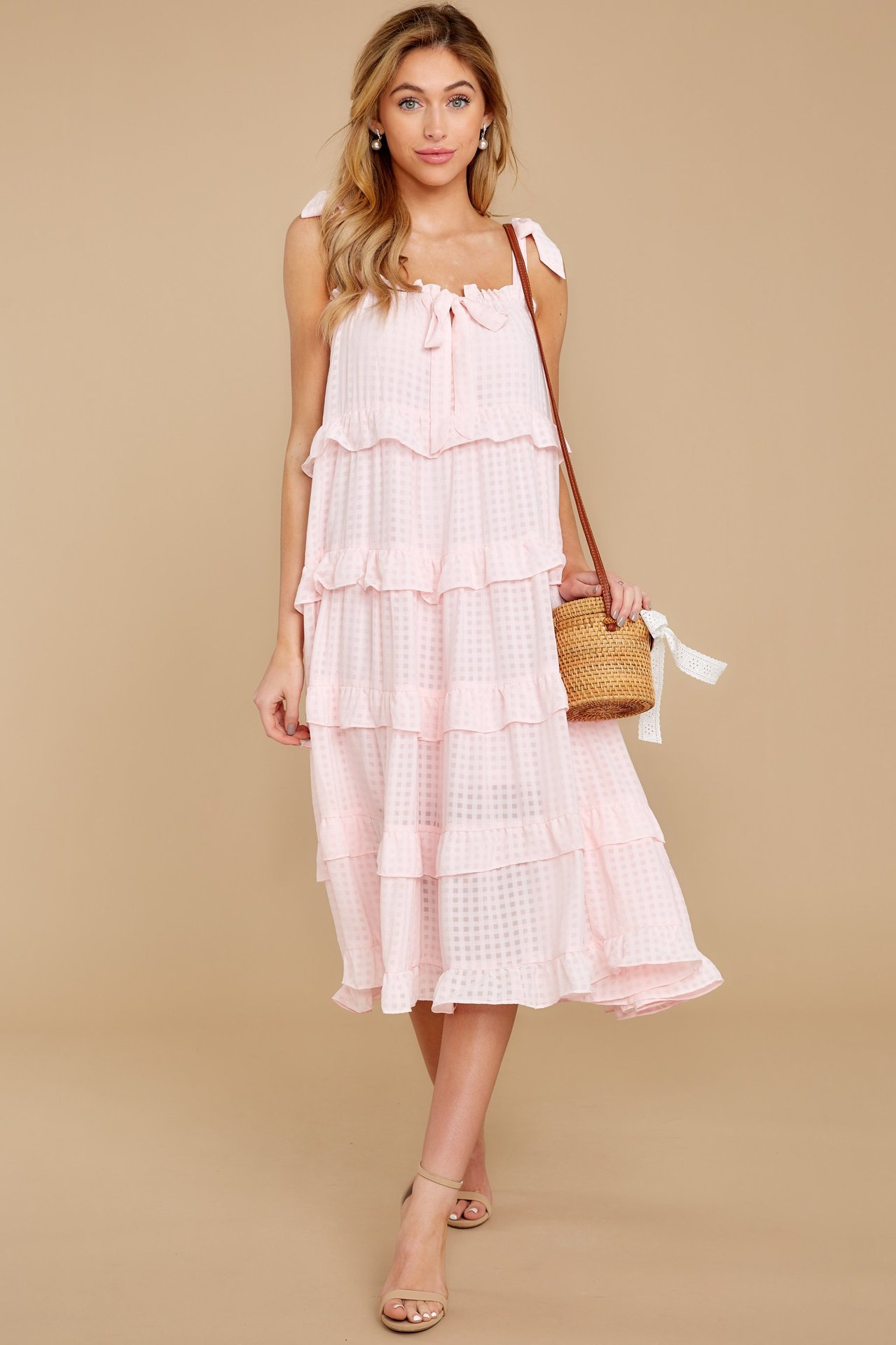 Women Dress Bow Bandage Sleeveless Sexy Dresses Pink White Plus Size Ruffles Summer Clothes 210524